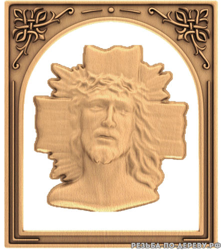 Резная икона Иисус #3 из дерева